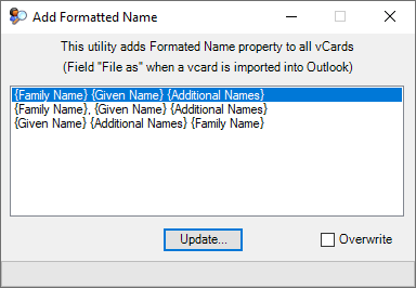 Add Formatted Name