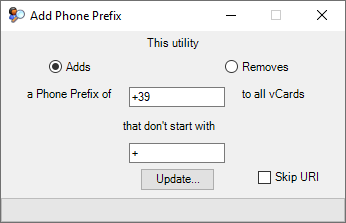 Add Phone Prefix