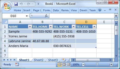 Excel Exported